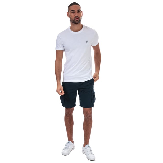 Mens Calvin Klein Jeans Essential Slim Organic Cotton T-Shirt in bright white.<BR><BR>- Ribbed crew neck.<BR>- Short sleeves. <BR>- Embroidered Calvin Klein monogram logo at left chest.<BR>- Soft organic cotton jersey construction.<BR>- Slim fit. <BR>- 100% Organic cotton.  Machine washable.<BR>- Ref: J30J314544YAF