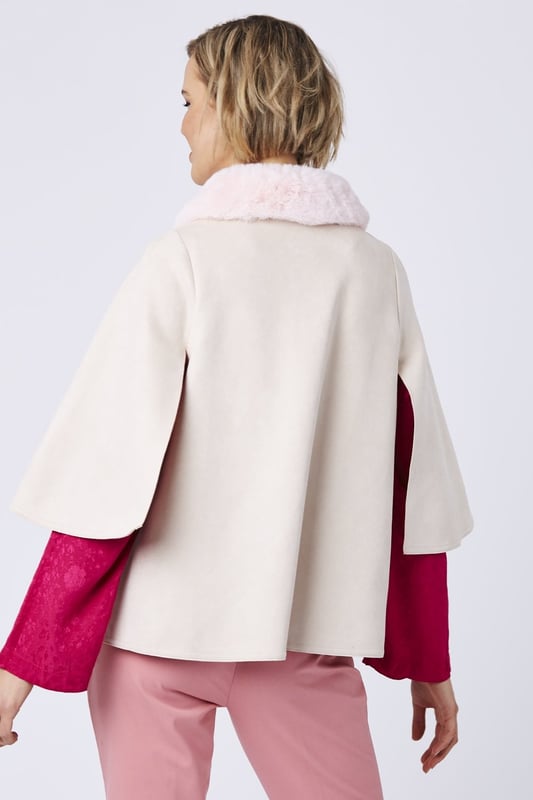 Suede cape clearance coat