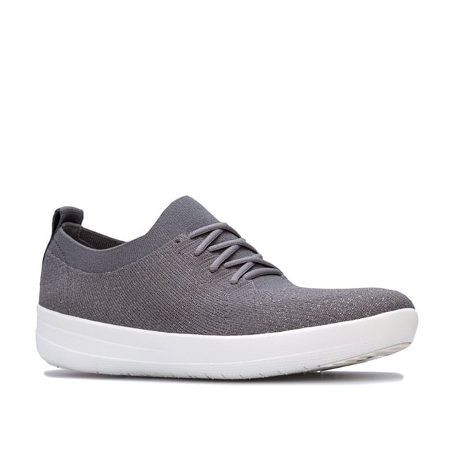 Women s Fitflop F Sporty Uberknit Trainers in Charcoal
