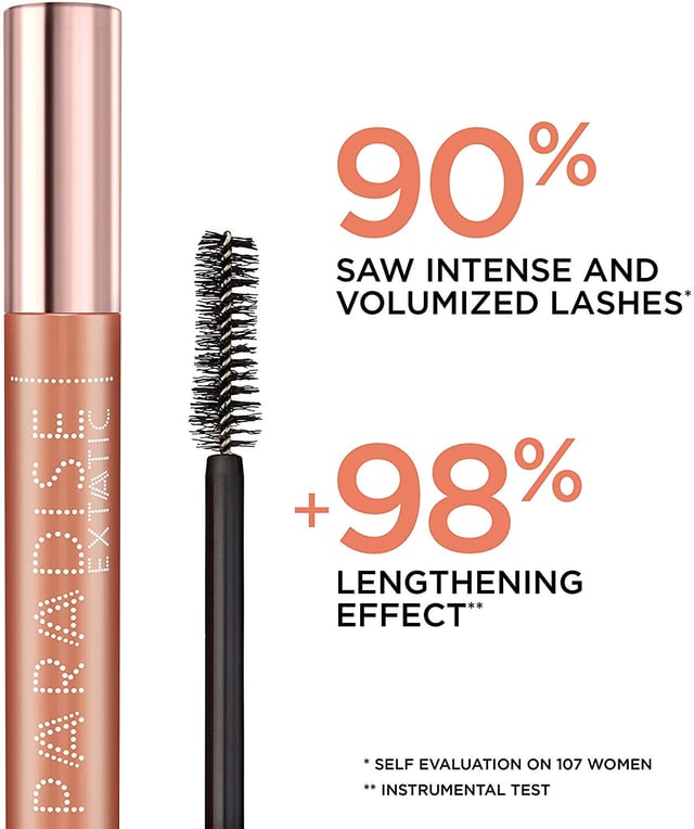 L’Oreal Paris Paradise mascara could be your new go-to for longer-looking lashes. Intense volume and spectacular length with a feather-soft feel. Our ultra-soft brush carefully coats lashes with silky smooth castor oil – which keeps lashes feeling soft and flake-free. And you can control how bold you go. If you are dressing to impress, simply add more coats of Paradise mascara for striking intensity.