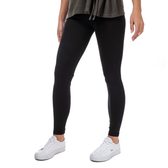Womens Brave Soul Plain Leggings in black.<BR><BR>Soft and stretchy basic leggings.<BR>- Elasticated stretch waist.<BR>- Full length.<BR>- Slim fit.<BR>- Inside leg length measures 30.5“ approximately.  <BR>- 96% Polyester  4% Elastane.  Machine washable.<BR>- Ref: LTRJ-589SOUTH<BR><BR>Measurements are intended for guidance only.