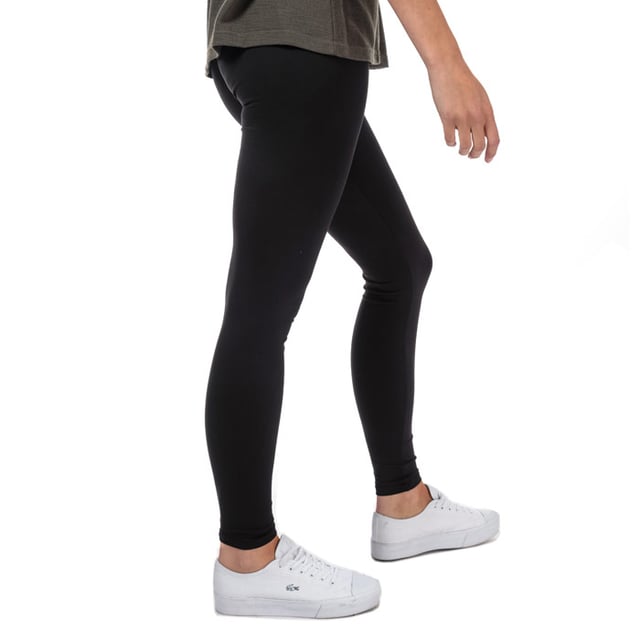 Womens Brave Soul Plain Leggings in black.<BR><BR>Soft and stretchy basic leggings.<BR>- Elasticated stretch waist.<BR>- Full length.<BR>- Slim fit.<BR>- Inside leg length measures 30.5“ approximately.  <BR>- 96% Polyester  4% Elastane.  Machine washable.<BR>- Ref: LTRJ-589SOUTH<BR><BR>Measurements are intended for guidance only.