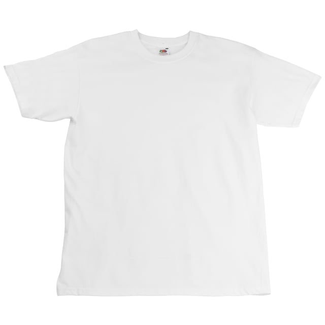 T-shirt Manches Courtes Fruit Of The Loom 100% Coton Pour Garçon - Taille M (8), Blanc, Excellent état