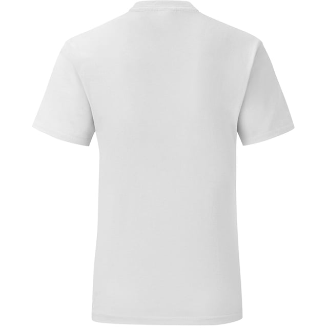 With a soft touch, fashion fit and 1x1 ribbed collar. Also includes a taped neck with a tear out label, tubular body and twin needle sleeves and hem. Sizes (chest to fit):  S (35-37), M (38/40), L (41/43), XL (44/46), XXL (47/49), 3XL (50/52), 4XL (53/55), 5XL (56/58). Material: 100% ringspun combed cotton.
