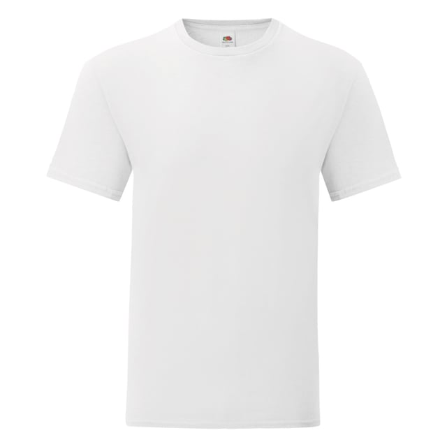With a soft touch, fashion fit and 1x1 ribbed collar. Also includes a taped neck with a tear out label, tubular body and twin needle sleeves and hem. Sizes (chest to fit):  S (35-37), M (38/40), L (41/43), XL (44/46), XXL (47/49), 3XL (50/52), 4XL (53/55), 5XL (56/58). Material: 100% ringspun combed cotton.