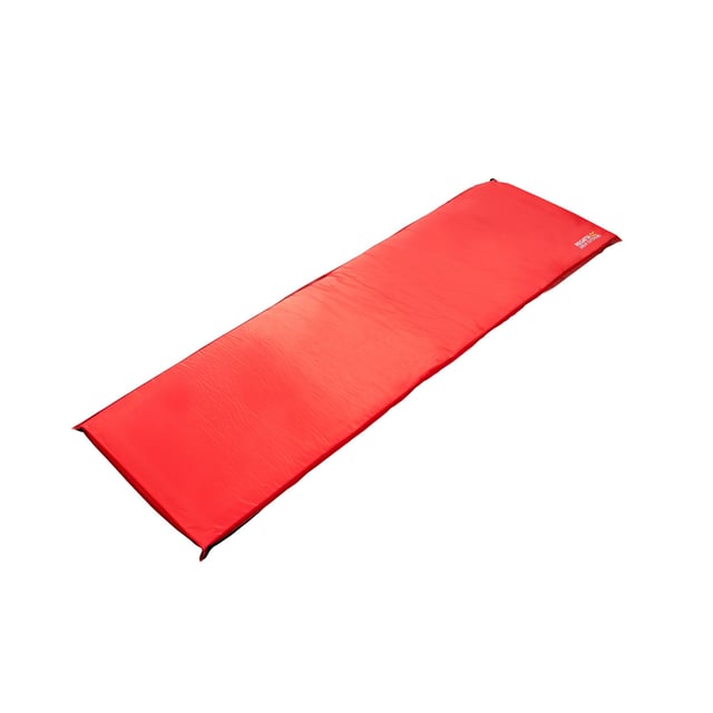 Lightweight and compact self-inflating roll mat. 100% Polyester.