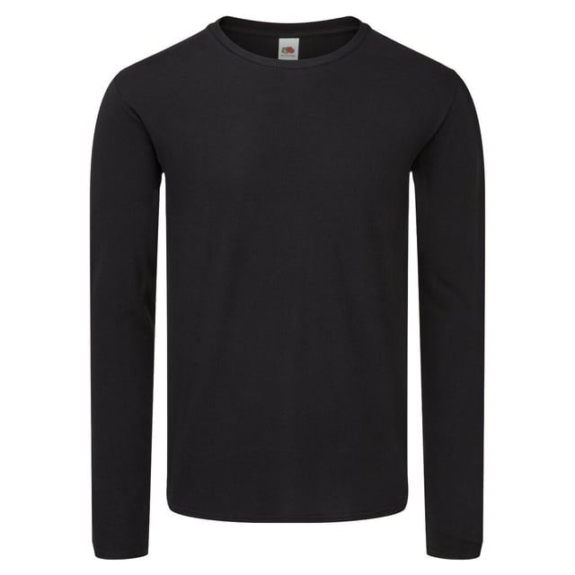 Fabric: Ringspun Cotton. Design: Plain. Neckline: Crew Neck. Sleeve-Type: Long-Sleeved. Fastening: Pull-On. Lightweight, Soft Touch, Tearaway Label. Length: R.