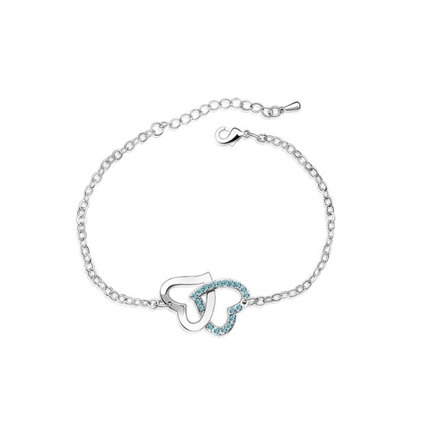 Swarovski double sales heart bracelet