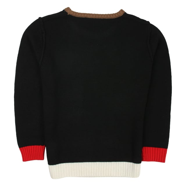 Manuel Ritz black shirt -Details long-sleeved shirt, wide neckline, edges with contrasting colors, black background, front with detail at the base, visible logo -Hand wash
