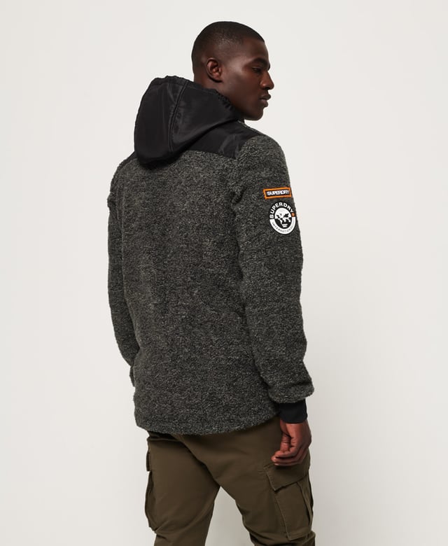Mens sherpa cheap zip hoodie