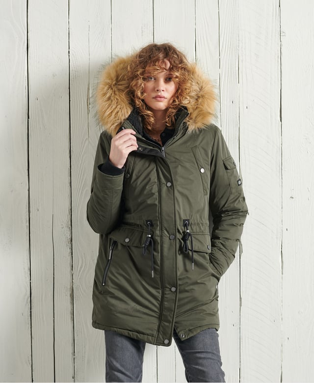 Superdry Nadare Microfibre Parka Coat