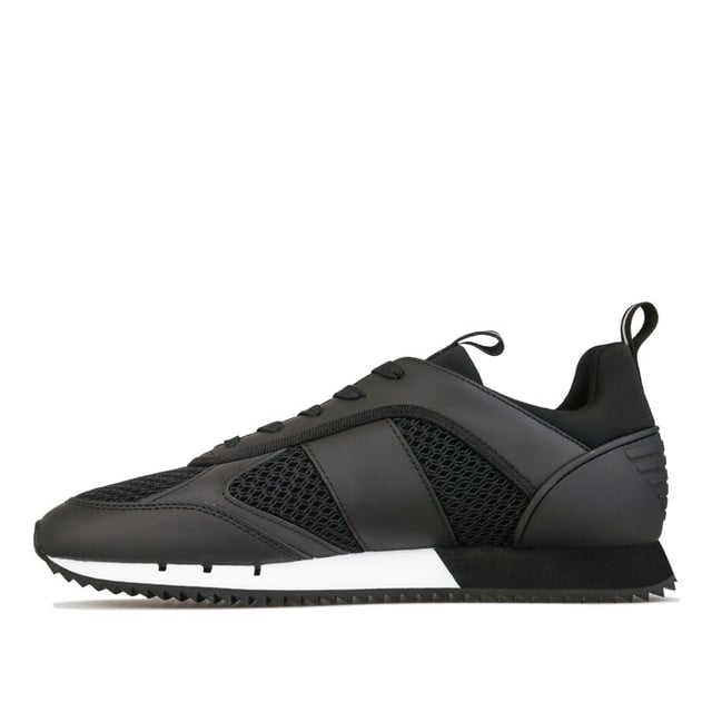 Mens black deals armani trainers