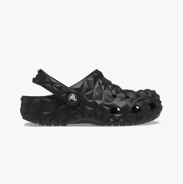 Crocs 209572-001 CLASSIC GEOMETRIC Kids Clogs Black

 Upper Material: Croslite

Lining Material: Croslite

Sole Material: Croslite

Closure/Fastening: Slip-On

Features: Comfort,Non Marking Soles,Lightweight,Breathable

Toe Shape: Round

Shoe Width: Regular

Item Weight: 0.5 KG

Heel Height: Flat (Under 2.5cm)

Sandal Style: Clog

Gift Boxed: No
Product Code: 209572-001