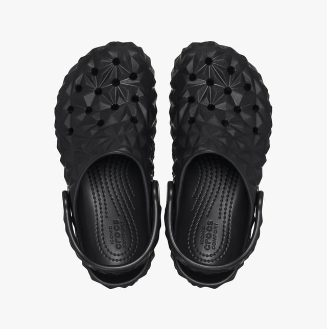 Crocs 209572-001 CLASSIC GEOMETRIC Kids Clogs Black

 Upper Material: Croslite

Lining Material: Croslite

Sole Material: Croslite

Closure/Fastening: Slip-On

Features: Comfort,Non Marking Soles,Lightweight,Breathable

Toe Shape: Round

Shoe Width: Regular

Item Weight: 0.5 KG

Heel Height: Flat (Under 2.5cm)

Sandal Style: Clog

Gift Boxed: No
Product Code: 209572-001