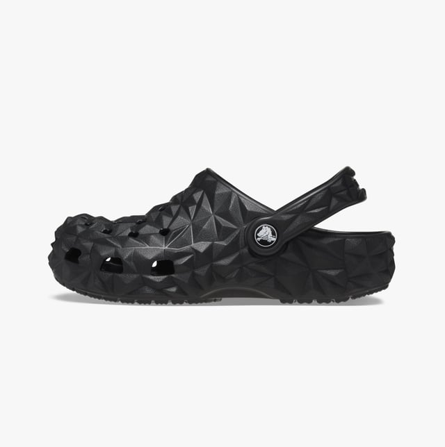 Crocs 209572-001 CLASSIC GEOMETRIC Kids Clogs Black

 Upper Material: Croslite

Lining Material: Croslite

Sole Material: Croslite

Closure/Fastening: Slip-On

Features: Comfort,Non Marking Soles,Lightweight,Breathable

Toe Shape: Round

Shoe Width: Regular

Item Weight: 0.5 KG

Heel Height: Flat (Under 2.5cm)

Sandal Style: Clog

Gift Boxed: No
Product Code: 209572-001