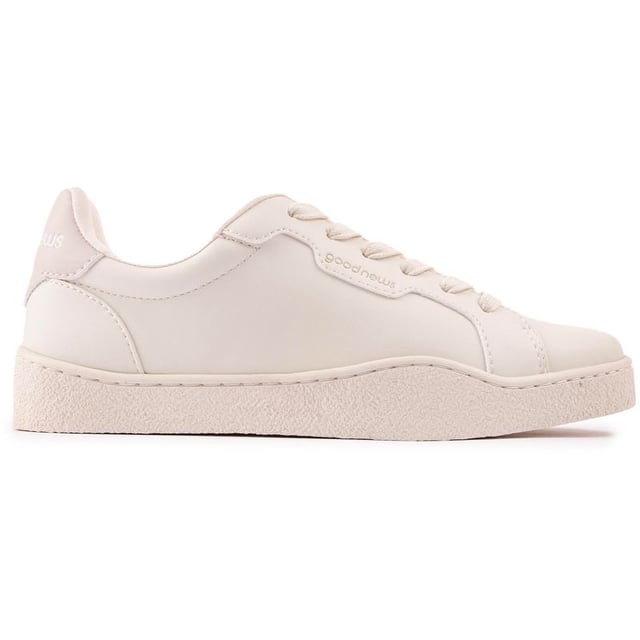 Boasting a simple yet futuristic style on a classic silhouette, the Venus trainer is a vegan sneaker with innovative sustainability. Put your best foot forward with these sporty shoes that feature a recycled rubber outsole and recycled foam padding for supreme comfort. A step in the right direction, towards a hopeful future, with this comfy, stylish and sustainable shoe from Good News.