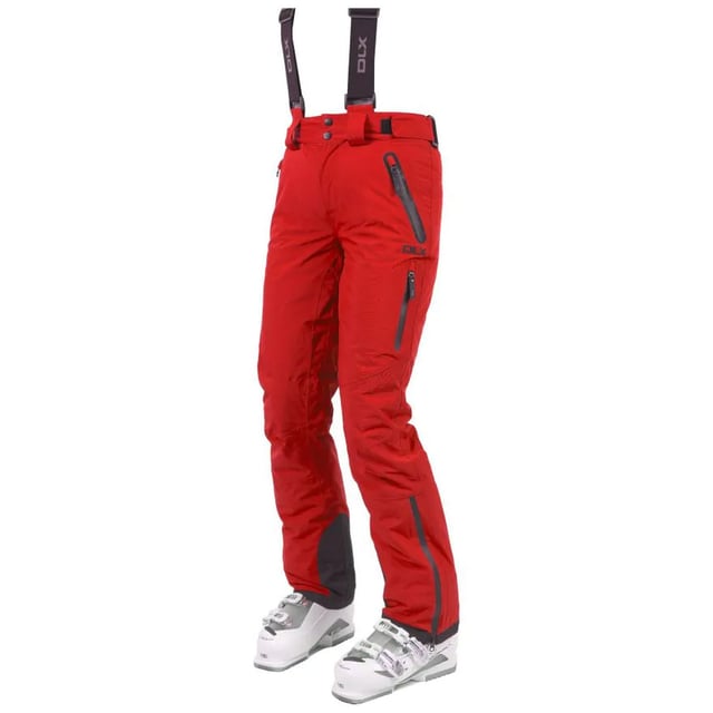 Outer Materials: 100% Polyester TPU Membrane. Lining Material: 100% Polyester. Fabric: DLX, Stretch, Woven. Filling Material: 100% Polyester. Filling: Down-Touch. 10000g/m²/24hrs. Waterproof Rating: 2000mm. Pockets: 3 Waterproof Pockets, Zip. Waistline: Adjustable. Adjustable Braces, Ankle Gaiters, Articulated Knee, Belt Loops, Detachable Braces, Kick Panels, Side Vents, Taped Seams, Zip Fly. Fastening: Button. Lining: Tricot. Fabric Technology: Waterproof, Windproof.