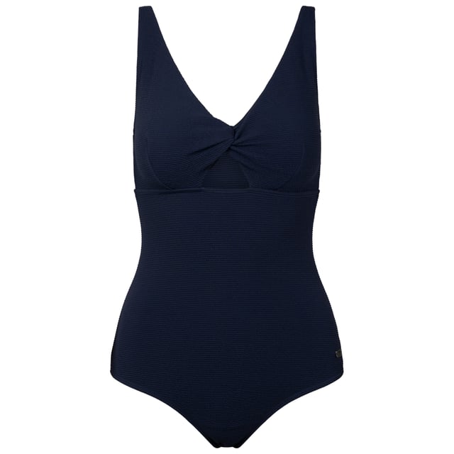 Buitenmateriaal: 88% Polyamide, 12% Elastaan.. Materiaal voering: 85% Polyester, 15% Elastaan. Stof: Stretch, Getextureerd. Ontwerp: Eenvoudig. Halslijn: Diep V. Bevestiging: Pull-On. Merkklinknagel. Gevoerde kruisje, verwijderbare bustevullingen, gedraaide knoop voorkant.