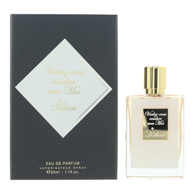 Kilian Voulez-Vous Coucher Avec Moi Refillable Eau de Parfum 50ml Kilian Voulez-Vous Coucher Avec Moi is a seductive and alluring, amber floral fragrance for both men and women, launched in 2015. Top note is Neroli, middle notes are Tuberose, Ylang-Ylang, Gardenia, Bulgarian Rose and Litchi and base notes are Vanilla, Sandalwood and Cedar, the effect being a glamorous and intoxicating scent that is perfect for a night out on the town or a special occasion. It is a fragrance that is sure to turn heads and leave a lasting impression.