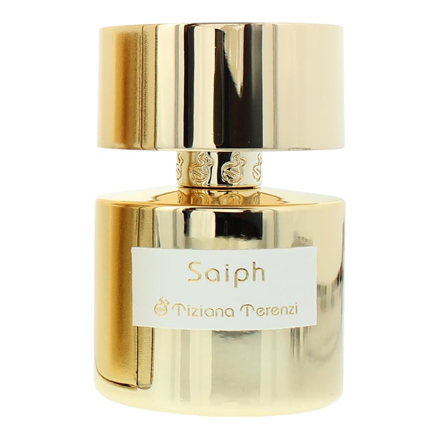Saiph Extrait, launched in 2017, is a fruity Floral fragrance for both men and women made by Tiziana Terenzi. Perfect for Spring, Summer, Winter and Fall, this fragrance can be worn during the day or the night. Created by Paolo Terenbzi, this fragrance contains top notes of Bergamot, Lemon, Oxygen and Rose. Middle notes of this fragrance are Cedar, Floral Notes, Green Notes, Iris and Passion Fruit with base notes of Amber, Musk, Patchouli, Vanilla and Vetiver. Tiziana Terenzi Saiph Extrait de Parfum is a radiant and sophisticated fragrance that blends citrus freshness with warm, sensual depth. Inspired by the brilliance of the Saiph star, this luxurious extrait de parfum is perfect for those who seek a bold yet refined fragrance that transitions effortlessly from day to night. Its unique balance of freshness and warmth makes it suitable for all seasons, exuding confidence, mystery, and timeless allure.