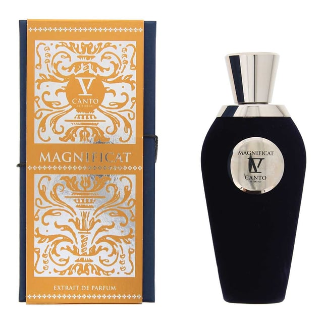 Magnificat by V Canto is an Amber fragrance for women and men created by Paolo Terenzi and launched in 2015. This scent opens with a luxurious blend of Amber, Rose, and Ylang-Ylang, creating an exotic, floral warmth. The heart reveals a captivating mix of Amber, Cotton Candy, Sandalwood, and Geranium, adding a sweet, creamy, and earthy complexity. As it settles, the fragrance deepens with a rich base of Incense, Benzoin, Vanilla, Sandalwood, Patchouli, and Musk, offering a warm, resinous, and sensual finish. Perfect for those who enjoy a bold and comforting fragrance with layers of amber, sweetness, and woody depth.