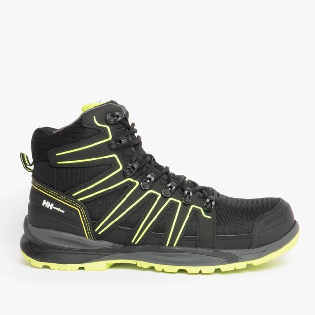 Helly Hansen Helly Hansen ADDVIS MID Mens Safety Boots Black/Yellow

 Upper Material: Leather/Fabric

Lining Material: Textile

Sole Material: Rubber/EVA

Closure/Fastening: Lace-Up

Features: Comfort

Toe Shape: Round

Shoe Width: Regular

Item Weight: 1.558 KG

Heel Height: Flat (Under 2.5cm)

Boot Style: Safety Boots

Safety Features: Composite Toe Cap,Anti-Penetration Mid Sole,Slip Resistant Sole

Safety Standard: EN 20345 S3

Gift Boxed: No

Safety Classification: S3
Product Code: 78267_993