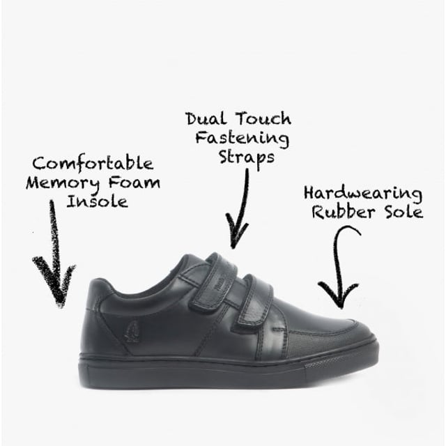 Hush Puppies SANTOS Boys Leather School Shoes Black

 Upper Material: Leather

Lining Material: Fabric

Sole Material: Rubber

Closure/Fastening: Touch Fasten

Features: Comfort

Toe Shape: Round

Shoe Width: Regular

Item Weight: 1.066 KG

Heel Height: Flat (Under 2.5cm)

Shoe Shaft Height: Low Top

Shoe Style: School

Gift Boxed: No
Product Code: 32574-55712