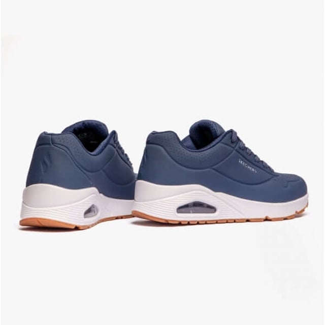 Skechers UNO - STAND ON AIR Mens Trainers Navy/White

 Upper Material: Synthetic

Lining Material: Textile

Sole Material: Rubber

Closure/Fastening: Lace-Up

Features: Lightweight,Memory Foam,Comfort

Toe Shape: Round

Shoe Width: Regular

Item Weight: 0.5 KG

Heel Height: Flat (Under 2.5cm)

Shoe Shaft Height: Low Top

Trainer Style: Casual

Skechers Features: Memory Foam

Gift Boxed: No
Product Code: 52458/NVY
