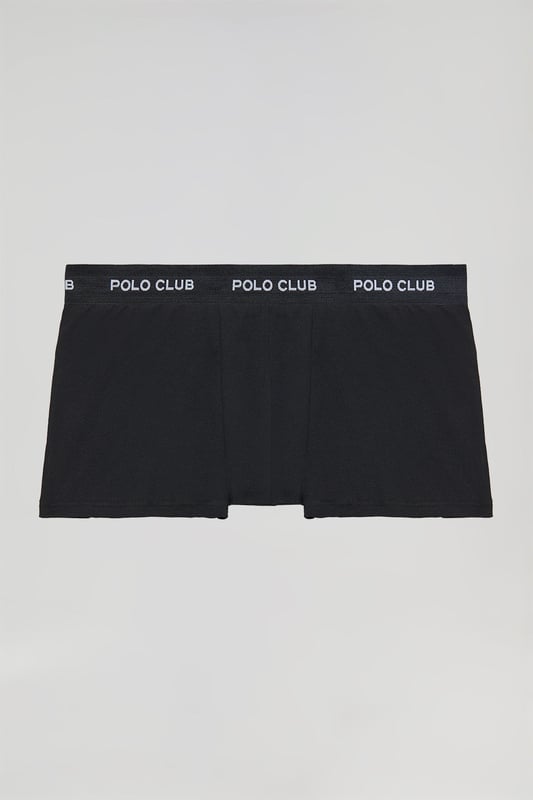 Pack mit drei Boxershorts aus Baumwolle und Elasthan. Unsere aus elastischer Baumwolle gefertigten Boxershorts passen sich perfekt an den Körper an und bieten idealen Komfort, um Sie in Ihrem Alltag zu begleiten. Der elastische Bund ist aus Nylon und Spandex gefertigt, um optimalen Halt zu garantieren und mit einem Polo Club Logo versehen.