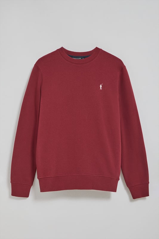 Dieses entspannt geschnittene Herren-Sweatshirt mit Rundkragen wird zu einem Ihrer Favoriten für schlichtere Outfits. Gefertigt aus Baumwolle mit einem Innenfutter aus Fleece für zusätzliche Wärme und Weichheit. Der Kragen, die Ärmelbündchen und der Bund sind mit Rippenbündchen versehen und garantieren eine bequeme, moderne Passform. Nahtband an der Krageninnenseite mit Logo. Unser unverkennbares Rigby Go-Logo, das in Kontrastfarbe auf die Brust gestickt ist, setzt einen stilistischen Akzent. Perfekt zu Jeans für einen Freizeitlook oder Chinohosen für einen formelleren Look.