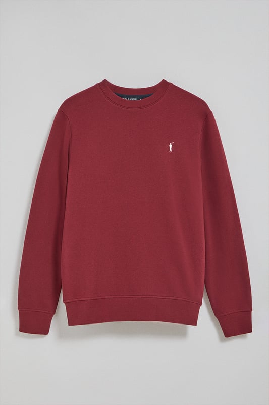 Dieses entspannt geschnittene Herren-Sweatshirt mit Rundkragen wird zu einem Ihrer Favoriten für schlichtere Outfits. Gefertigt aus Baumwolle mit einem Innenfutter aus Fleece für zusätzliche Wärme und Weichheit. Der Kragen, die Ärmelbündchen und der Bund sind mit Rippenbündchen versehen und garantieren eine bequeme, moderne Passform. Nahtband an der Krageninnenseite mit Logo. Unser unverkennbares Rigby Go-Logo, das in Kontrastfarbe auf die Brust gestickt ist, setzt einen stilistischen Akzent. Perfekt zu Jeans für einen Freizeitlook oder Chinohosen für einen formelleren Look.