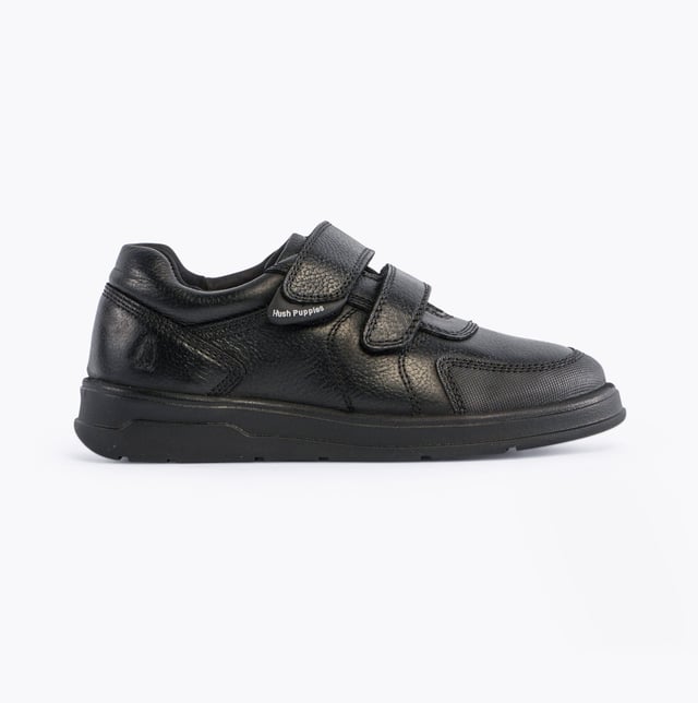 Hush Puppies RYAN Boys Leather School Shoes Black

 Upper Material: Leather

Lining Material: Textile

Sole Material: TPR

Closure/Fastening: Touch Fasten

Features: Comfort,Memory Foam,Breathable

Toe Shape: Round

Shoe Width: Regular

Item Weight: 1.057 KG

Heel Height: Flat (Under 2.5cm)

Shoe Shaft Height: Low Top

Shoe Style: School

Gift Boxed: No
Product Code: HP_RYAN_BLK