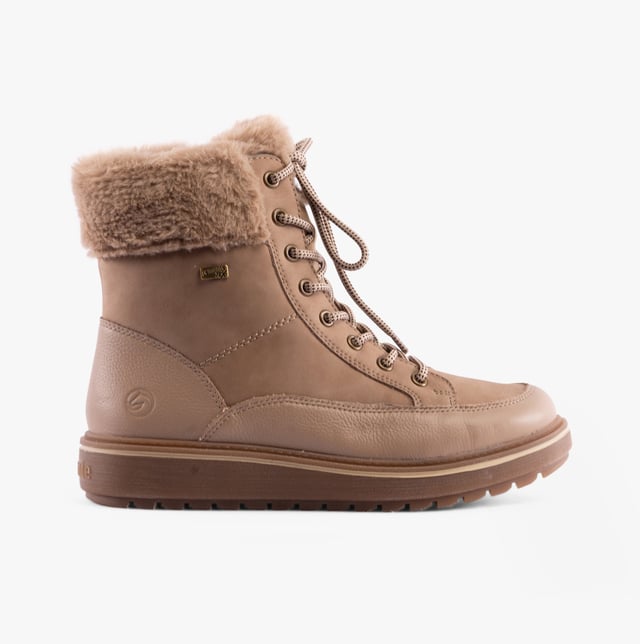 Remonte Remonte D0U78-20 Womens Boots Brown

 Upper Material: Suede

Lining Material: Textile

Sole Material: Rubber

Closure/Fastening: Lace-Up,Zip

Features: Comfort

Toe Shape: Round

Shoe Width: Regular

Item Weight: 0.8 KG

Heel Height: Low (2.5-4.9cm)

Shoe Shaft Height: Ankle

Boot Style: Ankle Boots

Gift Boxed: No

Additional Information: Flip-grip technology with fold-out spikes for extra grip on icy floors | Warming thermal insole 
Product Code: D0U78-20
