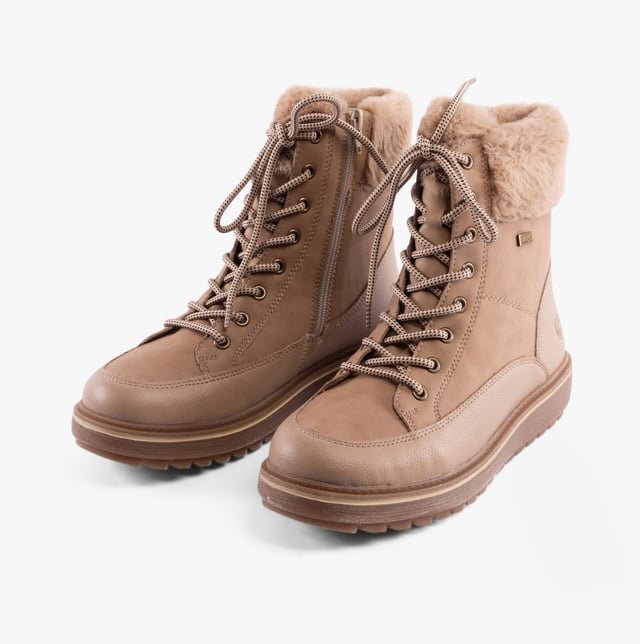 Remonte Remonte D0U78-20 Womens Boots Brown

 Upper Material: Suede

Lining Material: Textile

Sole Material: Rubber

Closure/Fastening: Lace-Up,Zip

Features: Comfort

Toe Shape: Round

Shoe Width: Regular

Item Weight: 0.8 KG

Heel Height: Low (2.5-4.9cm)

Shoe Shaft Height: Ankle

Boot Style: Ankle Boots

Gift Boxed: No

Additional Information: Flip-grip technology with fold-out spikes for extra grip on icy floors | Warming thermal insole 
Product Code: D0U78-20