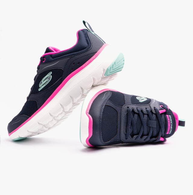 Skechers 150202/NVHP FLEX APPEAL 5.0 - FRESH TOUCH Womens Trainers Navy/Pink

 Upper Material: Synthetic/Mesh

Lining Material: Textile

Sole Material: Rubber

Closure/Fastening: Lace-Up

Features: Comfort,Memory Foam

Toe Shape: Round

Shoe Width: Relaxed

Item Weight: 0.5 KG

Heel Height: Low (2.5-4.9cm)

Shoe Shaft Height: Low Top

Trainer Style: Fitness

Gift Boxed: No
Product Code: 150202/NVHP