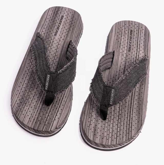 Skechers 205097/BLK TANTRIC - COPANO Mens Toe Post Sandals Black

 Upper Material: Synthetic/Textile

Lining Material: Textile

Sole Material: Synthetic

Closure/Fastening: Slip-On

Features: Comfort,Lightweight

Shoe Width: Relaxed

Item Weight: 0.5 KG

Heel Height: Flat (Under 2.5cm)

Sandal Style: Sandals

Gift Boxed: No
Product Code: 205097/BLK