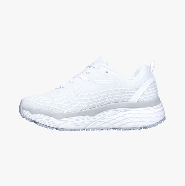 Skechers Work 108016EC/WHT MAX CUSHIONING ELITE SR Womens Occupational Shoes White

 Upper Material: Synthetic/Mesh

Closure/Fastening: Lace-Up

Features: Slip Resistant,Machine Washable

Toe Shape: Round

Shoe Width: Relaxed

Item Weight: 1.5 KG

Heel Height: Flat (Under 2.5cm)

Shoe Shaft Height: Low Top

Trainer Style: Safety Trainers

Skechers Features: Max Cushioning

Safety Features: Fuel/Oil Resistant Sole

Safety Standard: EN ISO 20347:2012
Product Code: 108016EC/WHT