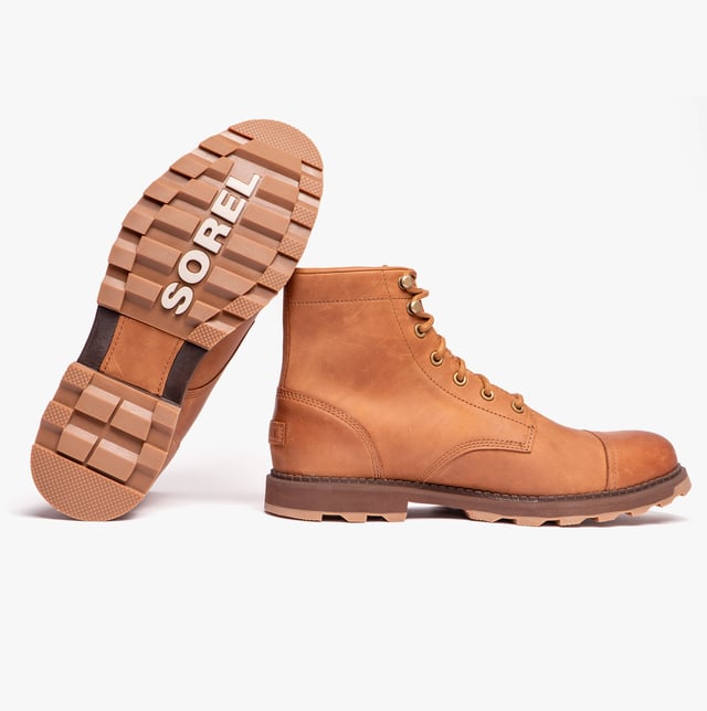 Sorel Sorel MADSON II CHORE Mens Boots Velvet Tan

 Upper Material: Suede

Lining Material: Textile

Sole Material: Rubber

Closure/Fastening: Lace-Up

Features: Waterproof,Warm Lining

Toe Shape: Round

Shoe Width: Regular

Item Weight: 1 KG

Heel Height: Flat (Under 2.5cm)

Shoe Shaft Height: Ankle

Boot Style: Combat Boots

Gift Boxed: No
Product Code: 2048531242
