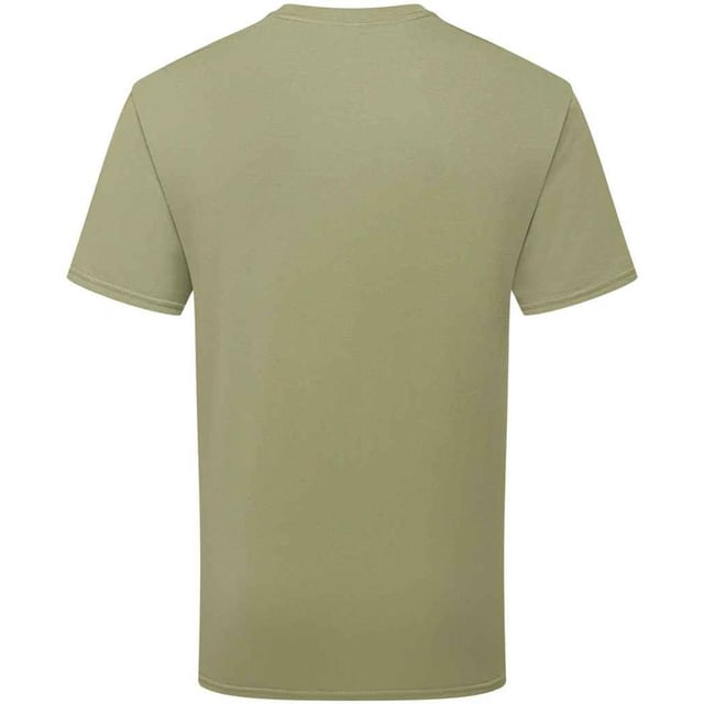 100% Combed Ring-Spun Natural Cotton. Design: Plain. Neckline: Crew Neck, Ribbed Collar. Sleeve-Type: Short-Sleeved. Hem: Twin Needle Stitch. Self-fabric Shoulder-To-Shoulder Taping, Tearaway Label, Twin Needle Sleeves. Fit: Classic. 180gsm. Sustainability: Amfori, Better Cotton Initiative, BSCI, Fair Labor Association, Oeko-Tex Standard 100 Certified. S: 37 in. M: 40 in. L: 43 in. XL: 46 in. XXL: 49 in. 3XL: 52 in.