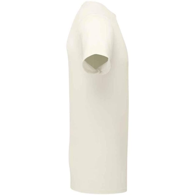 100% Combed Ring-Spun Natural Cotton. Design: Plain. Neckline: Crew Neck, Ribbed Collar. Sleeve-Type: Short-Sleeved. Hem: Twin Needle Stitch. Self-fabric Shoulder-To-Shoulder Taping, Tearaway Label, Twin Needle Sleeves. Fit: Classic. 180gsm. Sustainability: Amfori, Better Cotton Initiative, BSCI, Fair Labor Association, Oeko-Tex Standard 100 Certified. S: 37 in. M: 40 in. L: 43 in. XL: 46 in. XXL: 49 in. 3XL: 52 in.