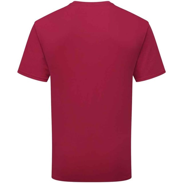 Fruit of the Loom Unisex Adult Cotton T-Shirt (Cranberry) 100% Combed Ring-Spun Natural Cotton. Design: Plain. Neckline: Crew Neck, Ribbed Collar. Sleeve-Type: Short-Sleeved. Cuff: Twin Needle Stitch. Hem: Twin Needle Stitch. Self-fabric Shoulder-To-Shoulder Taping, Tearaway Label, Twin Needle Sleeves. Fit: Classic. 180gsm. Sustainability: Amfori, Better Cotton Initiative, BSCI, Fair Labor Association, Oeko-Tex Standard 100 Certified. S: 37 in. M: 40 in. L: 43 in. XL: 46 in. XXL: 49 in. 3XL: 52 in.