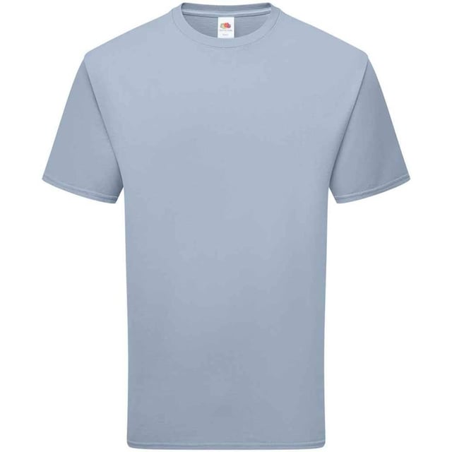 Fruit of the Loom Unisex Adult Cotton T-Shirt (Mineral Blue) 100% Combed Ring-Spun Natural Cotton. Design: Plain. Neckline: Crew Neck, Ribbed Collar. Sleeve-Type: Short-Sleeved. Cuff: Twin Needle Stitch. Hem: Twin Needle Stitch. Self-fabric Shoulder-To-Shoulder Taping, Tearaway Label, Twin Needle Sleeves. Fit: Classic. 180gsm. Sustainability: Amfori, Better Cotton Initiative, BSCI, Fair Labor Association, Oeko-Tex Standard 100 Certified. S: 37 in. M: 40 in. L: 43 in. XL: 46 in. XXL: 49 in. 3XL: 52 in.