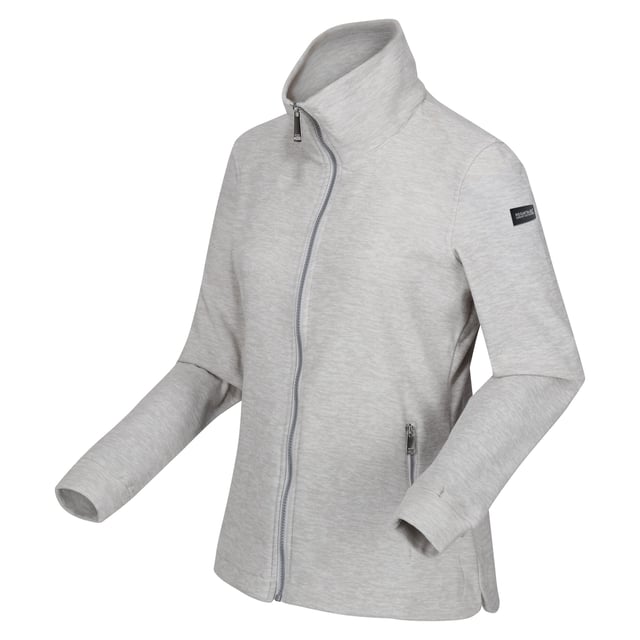 Material: Polyester. Fabric: Fleece, Marl. Design: Textured. 145gsm. Fabric Technology: Breathable, Durable. Sleeve-Type: Long-Sleeved. Neckline: Turn Down Collar. Pockets: 2 Side Pockets, Zip. Fastening: Full Zip. Sustainability: Made from Recycled Materials. 8 UK: 32 in. 10 UK: 34 in. 12 UK: 36 in. 14 UK: 38 in. 20 UK: 45 in. 18 UK: 43 in. 16 UK: 40 in.