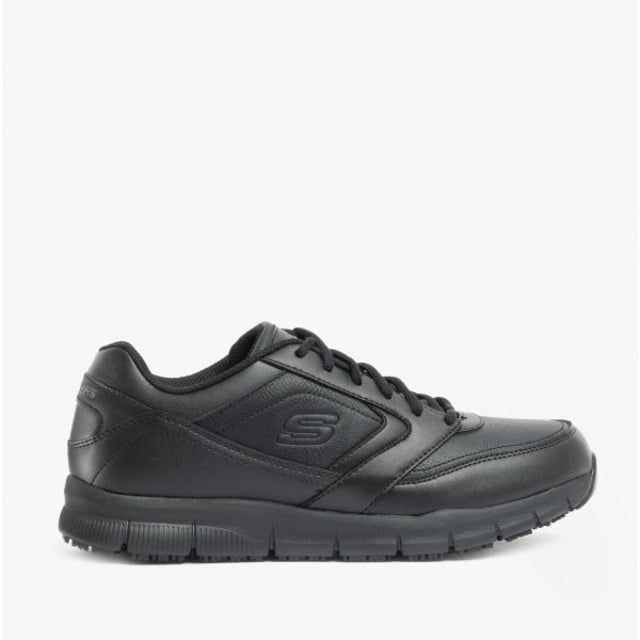 Skechers Work NAMPA SR Mens Slip Resistant Trainers Blacktrong&gt; Upper Material: Synthetic
Lining Material: Fabric
Sole Material: Rubber
Closure/Fastening: Lace-Up
Features: Slip Resistant
Toe Shape: Round
Shoe Width: Regular
Item Weight: 0.76 KG
Heel Height: Flat (Under 2.5cm)
Trainer Style: Occupational/Non-Safety Trainers
Safety Features: Fuel/Oil Resistant Sole,Slip Resistant Sole
Safety Standard: EN ISO 20347:2012Product Code: 77156EC/BLK
 Upper Material: Synthetic
Lining Material: Fabric
Sole Material: Rubber
Closure/Fastening: Lace-Up
Features: Slip Resistant
Toe Shape: Round
Shoe Width: Regular
Item Weight: 1.184 KG
Heel Height: Flat (Under 2.5cm)
Trainer Style: Occupational/Non-Safety Trainers
Safety Features: Fuel/Oil Resistant Sole,Slip Resistant Sole
Safety Standard: EN ISO 20347:2012Product Code: 77156EC/BLK
 Upper Material: Synthetic
Lining Material: Fabric
Sole Material: Rubber
Closure/Fastening: Lace-Up
Features: Slip Resistant
Toe Shape: Round
Shoe Width: Regular
Item Weight: 1.144 KG
Heel Height: Flat (Under 2.5cm)
Trainer Style: Occupational/Non-Safety Trainers
Safety Features: Fuel/Oil Resistant Sole,Slip Resistant Sole
Safety Standard: EN ISO 20347:2012Product Code: 77156EC/BLK
 Upper Material: Synthetic
Lining Material: Fabric
Sole Material: Rubber
Closure/Fastening: Lace-Up
Features: Slip Resistant
Toe Shape: Round
Shoe Width: Regular
Item Weight: 0.76 KG
Heel Height: Flat (Under 2.5cm)
Trainer Style: Occupational/Non-Safety Trainers
Safety Features: Fuel/Oil Resistant Sole,Slip Resistant Sole
Safety Standard: EN ISO 20347:2012Product Code: 77156EC/BLK
 Upper Material: Synthetic
Lining Material: Fabric
Sole Material: Rubber
Closure/Fastening: Lace-Up
Features: Slip Resistant
Toe Shape: Round
Shoe Width: Regular
Item Weight: 1.236 KG
Heel Height: Flat (Under 2.5cm)
Trainer Style: Occupational/Non-Safety Trainers
Safety Features: Fuel/Oil Resistant Sole,Slip Resistant Sole
Safety Standard: EN ISO 20347:2012Product Code: 77156EC/BLK
 Upper Material: Synthetic
Lining Material: Fabric
Sole Material: Rubber
Closure/Fastening: Lace-Up
Features: Slip Resistant
Toe Shape: Round
Shoe Width: Regular
Item Weight: 1.288 KG
Heel Height: Flat (Under 2.5cm)
Trainer Style: Occupational/Non-Safety Trainers
Safety Features: Fuel/Oil Resistant Sole,Slip Resistant Sole
Safety Standard: EN ISO 20347:2012Product Code: 77156EC/BLK
 Upper Material: Synthetic
Lining Material: Fabric
Sole Material: Rubber
Closure/Fastening: Lace-Up
Features: Slip Resistant
Toe Shape: Round
Shoe Width: Regular
Item Weight: 0.76 KG
Heel Height: Flat (Under 2.5cm)
Trainer Style: Occupational/Non-Safety Trainers
Safety Features: Fuel/Oil Resistant Sole,Slip Resistant Sole
Safety Standard: EN ISO 20347:2012Product Code: 77156EC/BLK
 Upper Material: Synthetic
Lining Material: Fabric
Sole Material: Rubber
Closure/Fastening: Lace-Up
Features: Slip Resistant
Toe Shape: Round
Shoe Width: Regular
Item Weight: 1.332 KG
Heel Height: Flat (Under 2.5cm)
Trainer Style: Occupational/Non-Safety Trainers
Safety Features: Fuel/Oil Resistant Sole,Slip Resistant Sole
Safety Standard: EN ISO 20347:2012Product Code: 77156EC/BLK
 Upper Material: Synthetic
Lining Material: Fabric
Sole Material: Rubber
Closure/Fastening: Lace-Up
Features: Slip Resistant
Toe Shape: Round
Shoe Width: Regular
Item Weight: 1.464 KG
Heel Height: Flat (Under 2.5cm)
Trainer Style: Occupational/Non-Safety Trainers
Safety Features: Fuel/Oil Resistant Sole,Slip Resistant Sole
Safety Standard: EN ISO 20347:2012Product Code: 77156EC/BLK
 Upper Material: Synthetic
Lining Material: Fabric
Sole Material: Rubber
Closure/Fastening: Lace-Up
Features: Slip Resistant
Toe Shape: Round
Shoe Width: Regular
Item Weight: 1.432 KG
Heel Height: Flat (Under 2.5cm)
Trainer Style: Occupational/Non-Safety Trainers
Safety Features: Fuel/Oil Resistant Sole,Slip Resistant Sole
Safety Standard: EN ISO 20347:2012Product Code: 77156EC/BLK
 Upper Material: Synthetic
Lining Material: Fabric
Sole Material: Rubber
Closure/Fastening: Lace-Up
Features: Slip Resistant
Toe Shape: Round
Shoe Width: Regular
Item Weight: 0.76 KG
Heel Height: Flat (Under 2.5cm)
Trainer Style: Occupational/Non-Safety Trainers
Safety Features: Fuel/Oil Resistant Sole,Slip Resistant Sole
Safety Standard: EN ISO 20347:2012Product Code: 77156EC/BLK