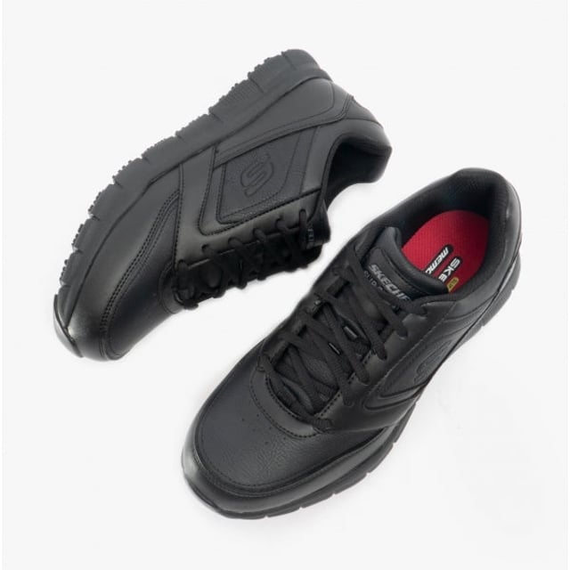 Skechers Work NAMPA SR Mens Slip Resistant Trainers Blacktrong&gt; Upper Material: Synthetic
Lining Material: Fabric
Sole Material: Rubber
Closure/Fastening: Lace-Up
Features: Slip Resistant
Toe Shape: Round
Shoe Width: Regular
Item Weight: 0.76 KG
Heel Height: Flat (Under 2.5cm)
Trainer Style: Occupational/Non-Safety Trainers
Safety Features: Fuel/Oil Resistant Sole,Slip Resistant Sole
Safety Standard: EN ISO 20347:2012Product Code: 77156EC/BLK
 Upper Material: Synthetic
Lining Material: Fabric
Sole Material: Rubber
Closure/Fastening: Lace-Up
Features: Slip Resistant
Toe Shape: Round
Shoe Width: Regular
Item Weight: 1.184 KG
Heel Height: Flat (Under 2.5cm)
Trainer Style: Occupational/Non-Safety Trainers
Safety Features: Fuel/Oil Resistant Sole,Slip Resistant Sole
Safety Standard: EN ISO 20347:2012Product Code: 77156EC/BLK
 Upper Material: Synthetic
Lining Material: Fabric
Sole Material: Rubber
Closure/Fastening: Lace-Up
Features: Slip Resistant
Toe Shape: Round
Shoe Width: Regular
Item Weight: 1.144 KG
Heel Height: Flat (Under 2.5cm)
Trainer Style: Occupational/Non-Safety Trainers
Safety Features: Fuel/Oil Resistant Sole,Slip Resistant Sole
Safety Standard: EN ISO 20347:2012Product Code: 77156EC/BLK
 Upper Material: Synthetic
Lining Material: Fabric
Sole Material: Rubber
Closure/Fastening: Lace-Up
Features: Slip Resistant
Toe Shape: Round
Shoe Width: Regular
Item Weight: 0.76 KG
Heel Height: Flat (Under 2.5cm)
Trainer Style: Occupational/Non-Safety Trainers
Safety Features: Fuel/Oil Resistant Sole,Slip Resistant Sole
Safety Standard: EN ISO 20347:2012Product Code: 77156EC/BLK
 Upper Material: Synthetic
Lining Material: Fabric
Sole Material: Rubber
Closure/Fastening: Lace-Up
Features: Slip Resistant
Toe Shape: Round
Shoe Width: Regular
Item Weight: 1.236 KG
Heel Height: Flat (Under 2.5cm)
Trainer Style: Occupational/Non-Safety Trainers
Safety Features: Fuel/Oil Resistant Sole,Slip Resistant Sole
Safety Standard: EN ISO 20347:2012Product Code: 77156EC/BLK
 Upper Material: Synthetic
Lining Material: Fabric
Sole Material: Rubber
Closure/Fastening: Lace-Up
Features: Slip Resistant
Toe Shape: Round
Shoe Width: Regular
Item Weight: 1.288 KG
Heel Height: Flat (Under 2.5cm)
Trainer Style: Occupational/Non-Safety Trainers
Safety Features: Fuel/Oil Resistant Sole,Slip Resistant Sole
Safety Standard: EN ISO 20347:2012Product Code: 77156EC/BLK
 Upper Material: Synthetic
Lining Material: Fabric
Sole Material: Rubber
Closure/Fastening: Lace-Up
Features: Slip Resistant
Toe Shape: Round
Shoe Width: Regular
Item Weight: 0.76 KG
Heel Height: Flat (Under 2.5cm)
Trainer Style: Occupational/Non-Safety Trainers
Safety Features: Fuel/Oil Resistant Sole,Slip Resistant Sole
Safety Standard: EN ISO 20347:2012Product Code: 77156EC/BLK
 Upper Material: Synthetic
Lining Material: Fabric
Sole Material: Rubber
Closure/Fastening: Lace-Up
Features: Slip Resistant
Toe Shape: Round
Shoe Width: Regular
Item Weight: 1.332 KG
Heel Height: Flat (Under 2.5cm)
Trainer Style: Occupational/Non-Safety Trainers
Safety Features: Fuel/Oil Resistant Sole,Slip Resistant Sole
Safety Standard: EN ISO 20347:2012Product Code: 77156EC/BLK
 Upper Material: Synthetic
Lining Material: Fabric
Sole Material: Rubber
Closure/Fastening: Lace-Up
Features: Slip Resistant
Toe Shape: Round
Shoe Width: Regular
Item Weight: 1.464 KG
Heel Height: Flat (Under 2.5cm)
Trainer Style: Occupational/Non-Safety Trainers
Safety Features: Fuel/Oil Resistant Sole,Slip Resistant Sole
Safety Standard: EN ISO 20347:2012Product Code: 77156EC/BLK
 Upper Material: Synthetic
Lining Material: Fabric
Sole Material: Rubber
Closure/Fastening: Lace-Up
Features: Slip Resistant
Toe Shape: Round
Shoe Width: Regular
Item Weight: 1.432 KG
Heel Height: Flat (Under 2.5cm)
Trainer Style: Occupational/Non-Safety Trainers
Safety Features: Fuel/Oil Resistant Sole,Slip Resistant Sole
Safety Standard: EN ISO 20347:2012Product Code: 77156EC/BLK
 Upper Material: Synthetic
Lining Material: Fabric
Sole Material: Rubber
Closure/Fastening: Lace-Up
Features: Slip Resistant
Toe Shape: Round
Shoe Width: Regular
Item Weight: 0.76 KG
Heel Height: Flat (Under 2.5cm)
Trainer Style: Occupational/Non-Safety Trainers
Safety Features: Fuel/Oil Resistant Sole,Slip Resistant Sole
Safety Standard: EN ISO 20347:2012Product Code: 77156EC/BLK