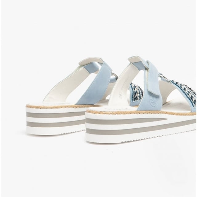 Rieker V02M6-10 Ladies Wedge Sandals Blue

 Upper Material: Synthetic

Lining Material: Synthetic

Sole Material: Polyurethane

Closure/Fastening: Touch Fasten

Features: Comfort

Toe Shape: Round

Shoe Width: Regular

Item Weight: 0.5 KG

Heel Height: Flat (Under 2.5cm)

Sandal Style: Sandals

Gift Boxed: No
Product Code: V02M6-10