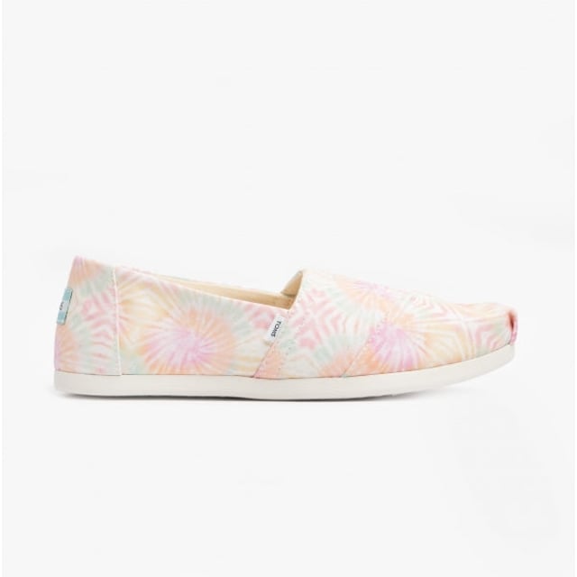 TOMS ALPARGATA Ladies Canvas Espadrille Pink Swirl

 Upper Material: Fabric

Lining Material: Textile

Sole Material: Rubber

Closure/Fastening: Slip-On

Features: Vegan,Comfort,Breathable

Toe Shape: Round

Shoe Width: Regular

Item Weight: 0.22 KG

Heel Height: Flat (Under 2.5cm)

Shoe Shaft Height: Low Top

Sandal Style: Sandals

Gift Boxed: No
Product Code: 10017813