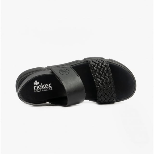 Rieker 68983-00 Ladies Strappy Sandals Black

 Upper Material: Synthetic

Lining Material: Synthetic

Sole Material: Polyurethane

Closure/Fastening: Touch Fasten

Features: Comfort

Heel Type: Wedge

Toe Shape: Round

Shoe Width: Regular

Item Weight: 0.54 KG

Heel Height: Flat (Under 2.5cm)

Shoe Shaft Height: Low Top

Sandal Style: Sandals

Gift Boxed: No
Product Code: 68983-00