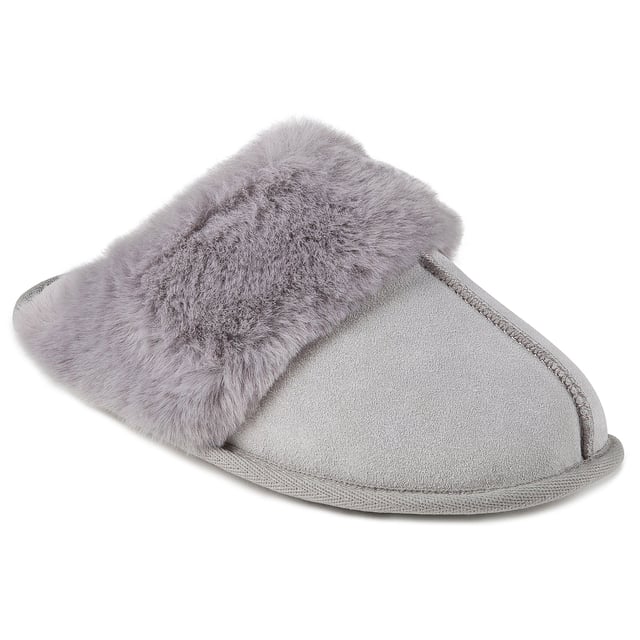 Totes Isotoner Totes Isotoner REAL SUEDE WITH FUR CUFF Womens Mule Slippers Grey

 Upper Material: Suede

Lining Material: Polyester

Sole Material: TPR

Closure/Fastening: Slip-On

Features: Warm Lining,Comfort,Breathable

Toe Shape: Round

Shoe Width: Regular

Item Weight: 0.2 KG

Heel Height: Flat (Under 2.5cm)

Slipper Style: Mule

Gift Boxed: No
Product Code: 95635GRY