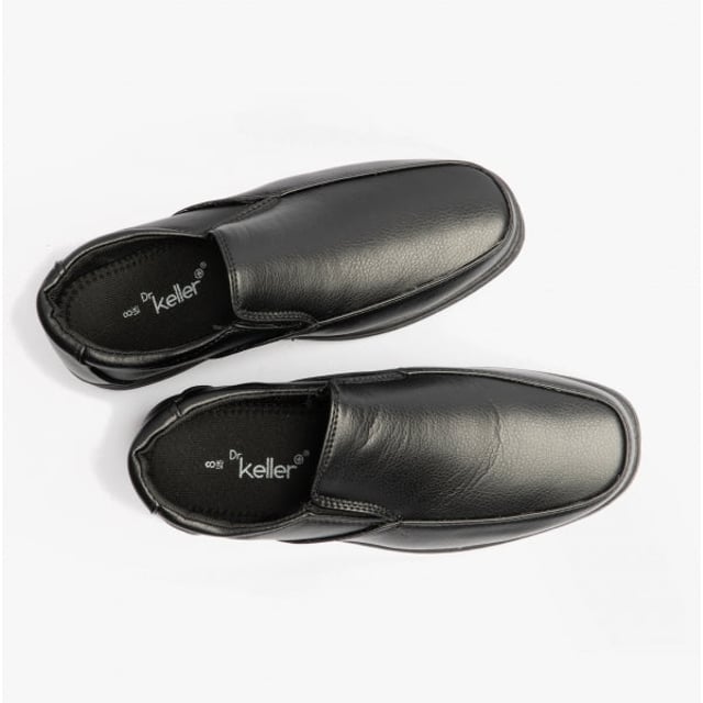Dr Keller KARL Mens Leather Shoes Black

 Upper Material: Leather

Lining Material: Fabric

Sole Material: Rubber

Closure/Fastening: Pull-On

Features: Comfort,Breathable

Toe Shape: Round

Shoe Width: Regular

Item Weight: 1 KG

Heel Height: Flat (Under 2.5cm)

Shoe Style: Casual

Gift Boxed: No
Product Code: A9467BLK